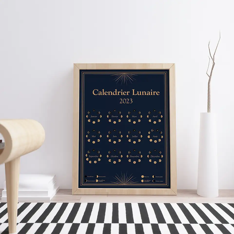 1 affiche calendrier lunaire 2023