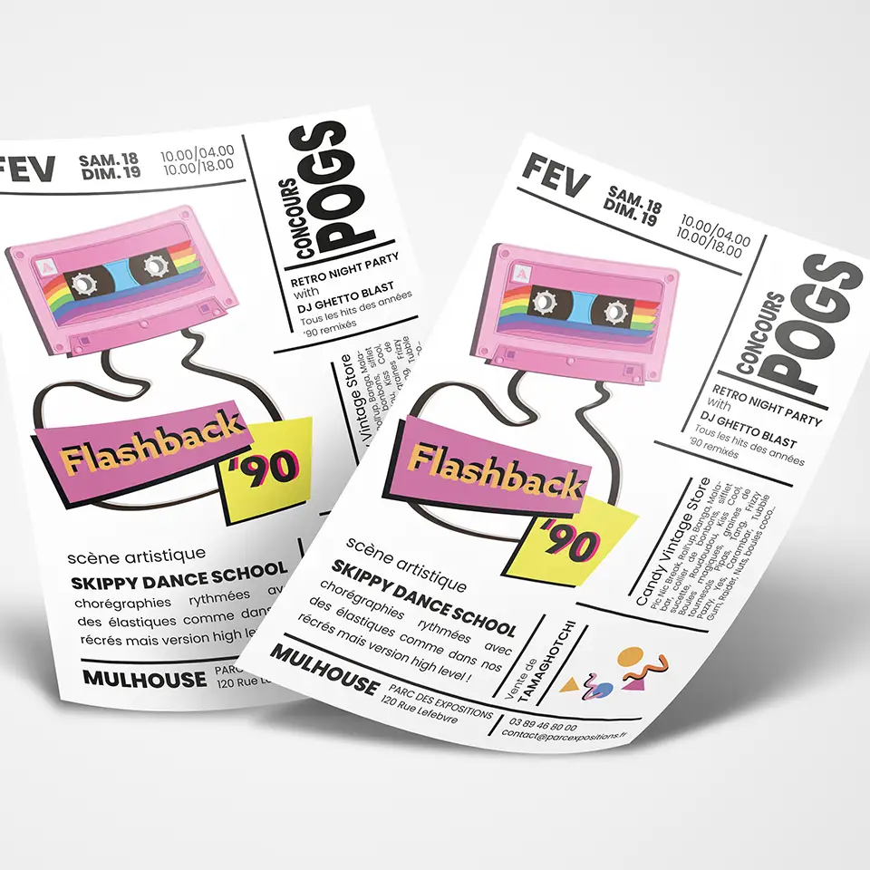 2 flyer soiréee année '90